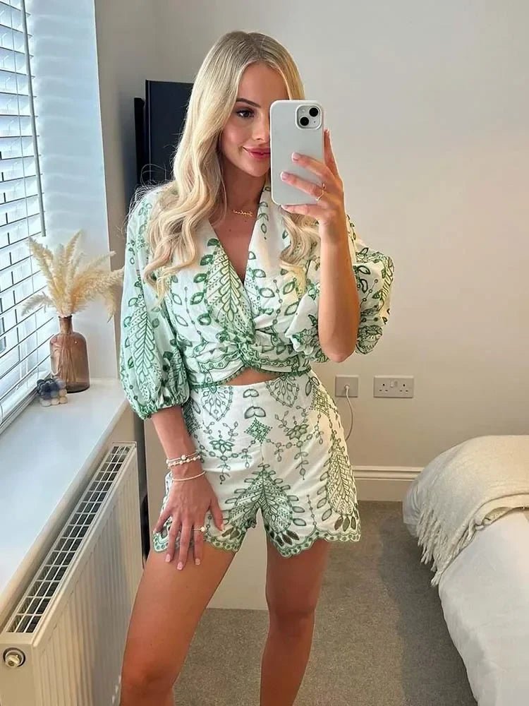 Ensemble short brodé Aoife