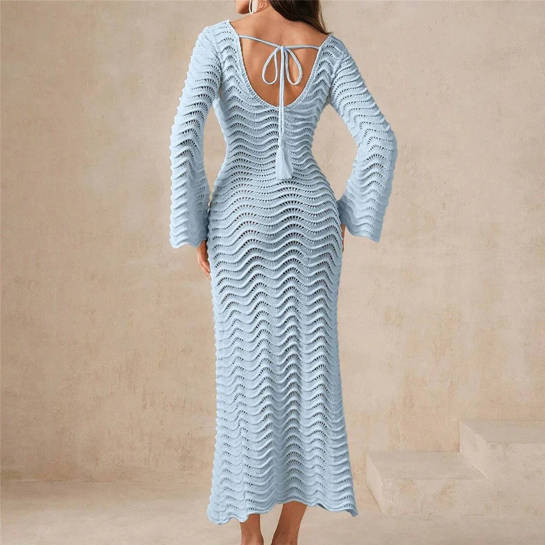 Robe maxi en maille à lacets Arabella