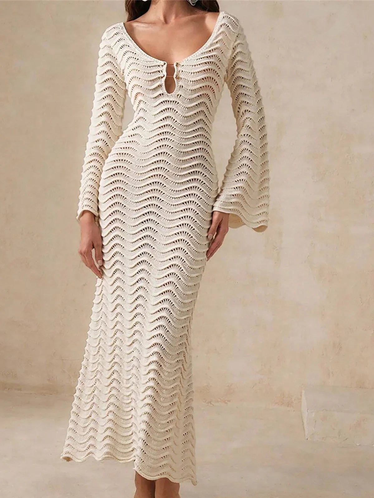 Robe maxi en maille à lacets Arabella