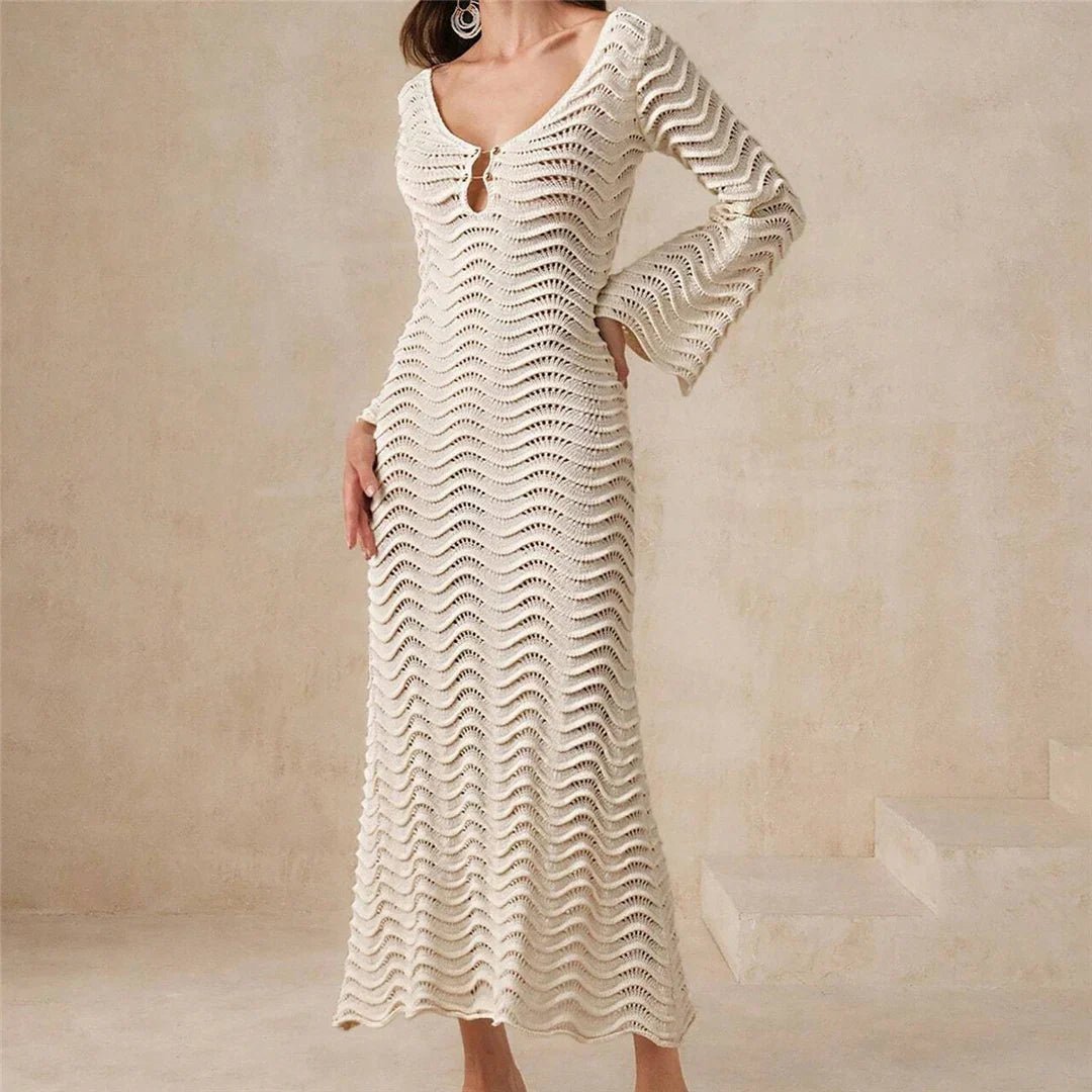 Robe maxi en maille à lacets Arabella
