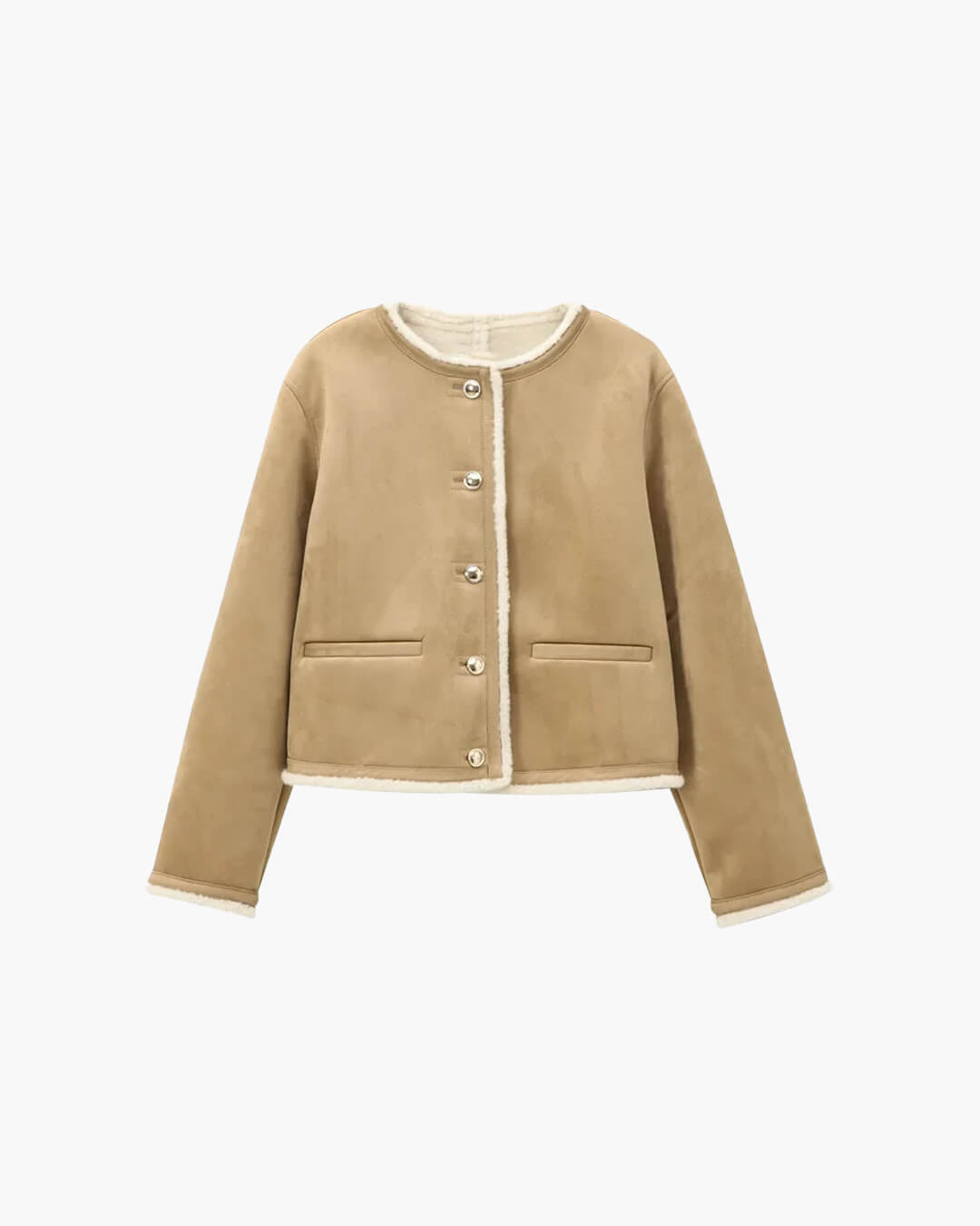 Manteau Aralyn en daim et fausse fourrure
