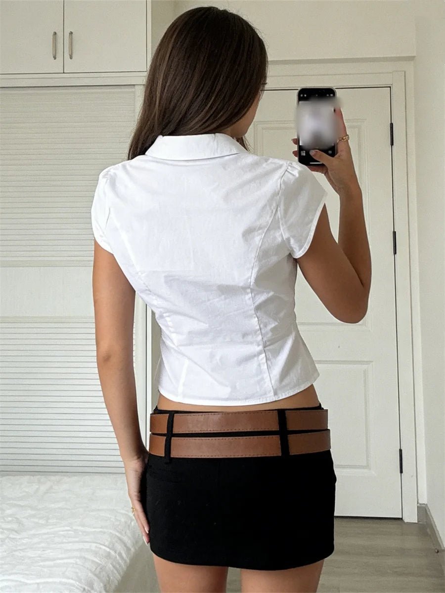 Blouse courte boutonnée Ariana