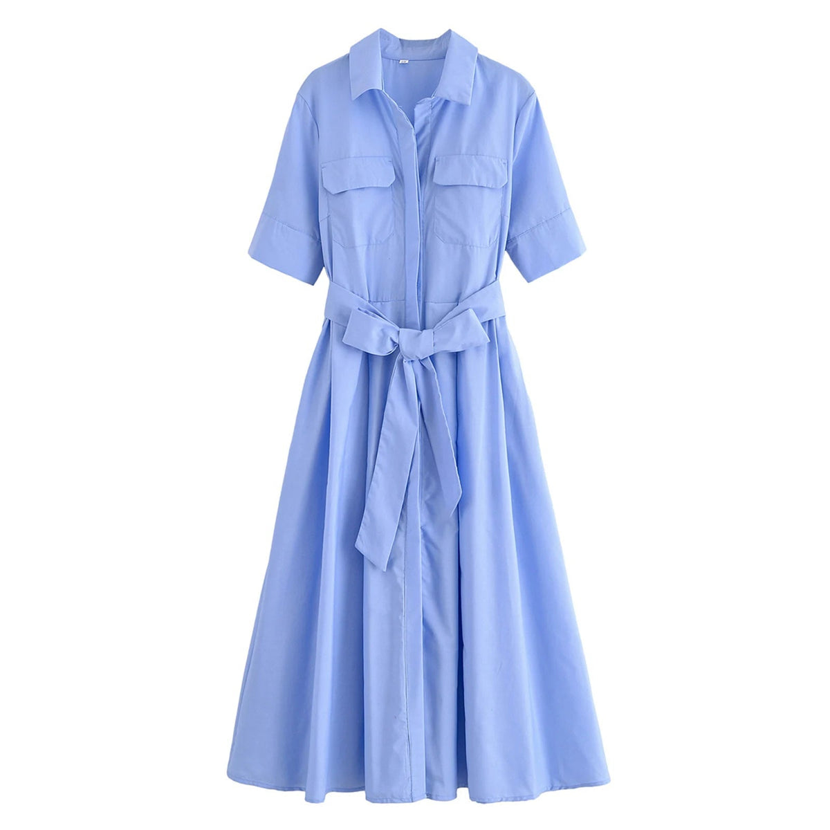 Robe-chemise midi Ariane avec ceinture