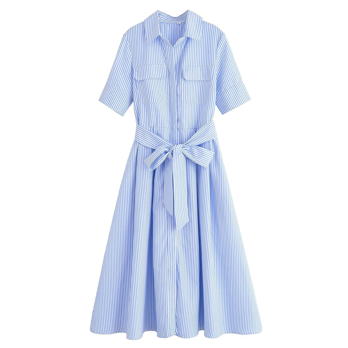 Robe-chemise midi Ariane avec ceinture