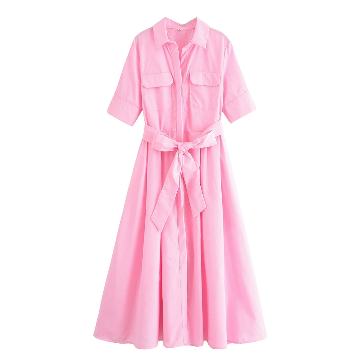 Robe-chemise midi Ariane avec ceinture