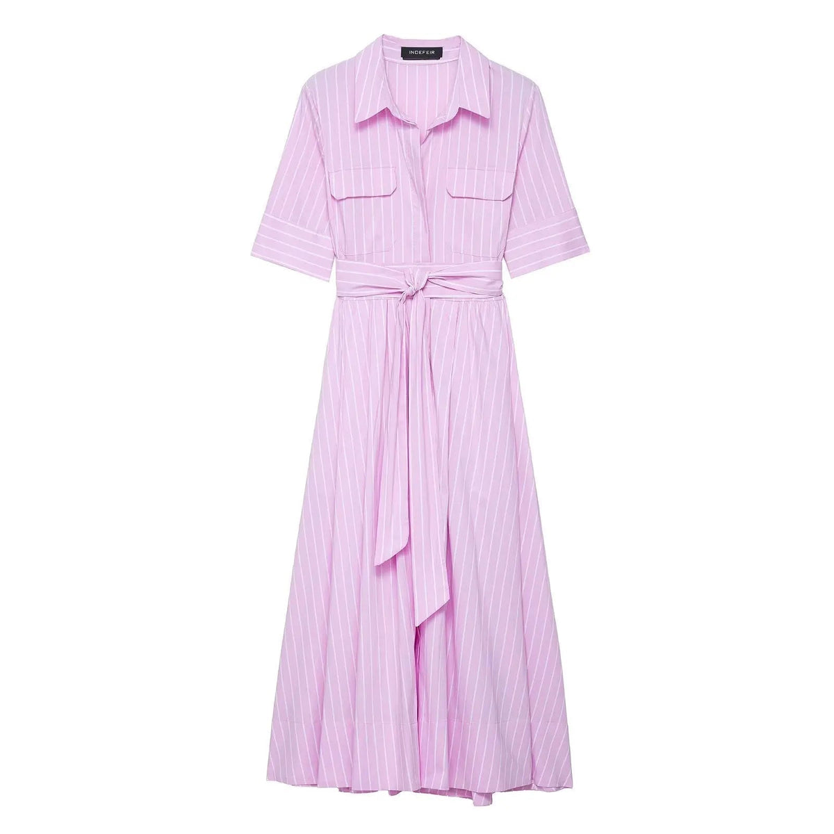 Robe-chemise midi Ariane avec ceinture