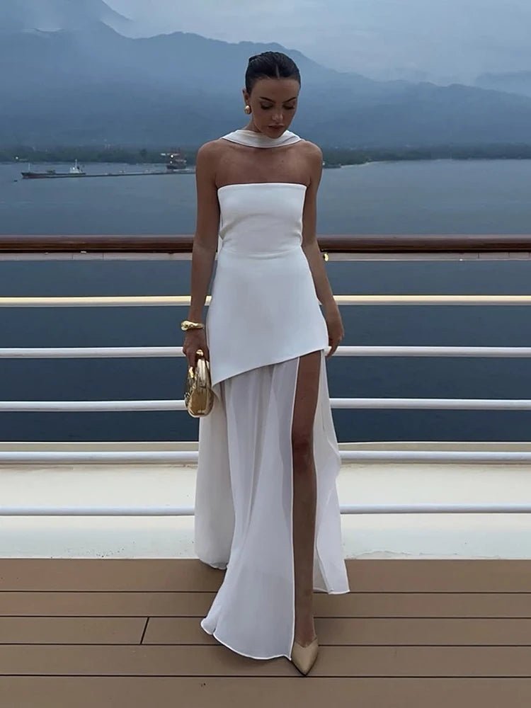 Robe longue à bustier sans bretelles Astoria