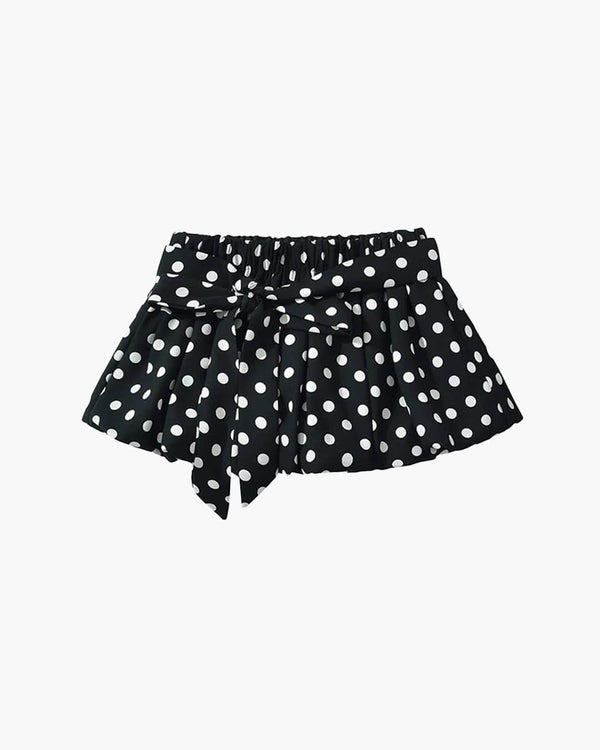 Mini-jupe Astrid à pois et taille élastique