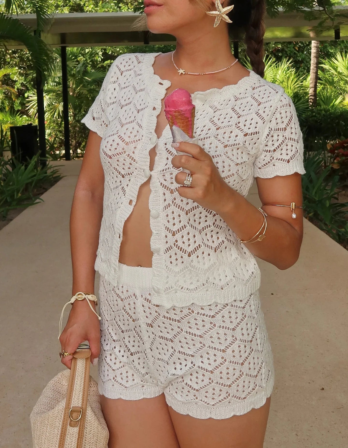 Ensemble deux pièces Aviana en crochet ajouré
