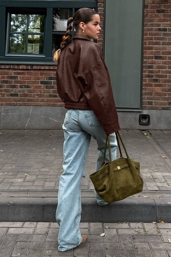 Veste Azara en similicuir vintage