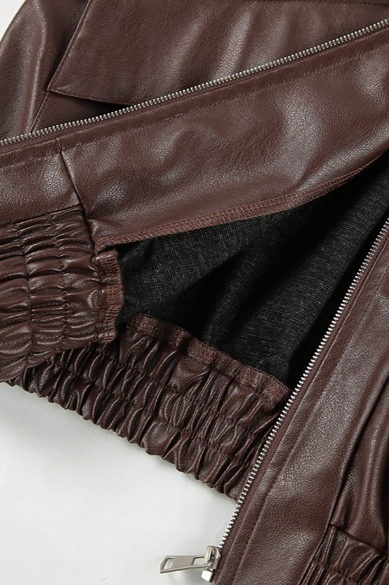 Veste Azara en similicuir vintage
