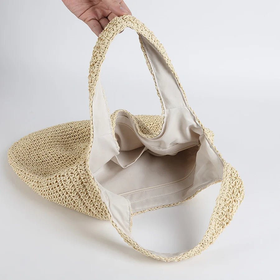 Beatrice Woven Rattan Tote Bag