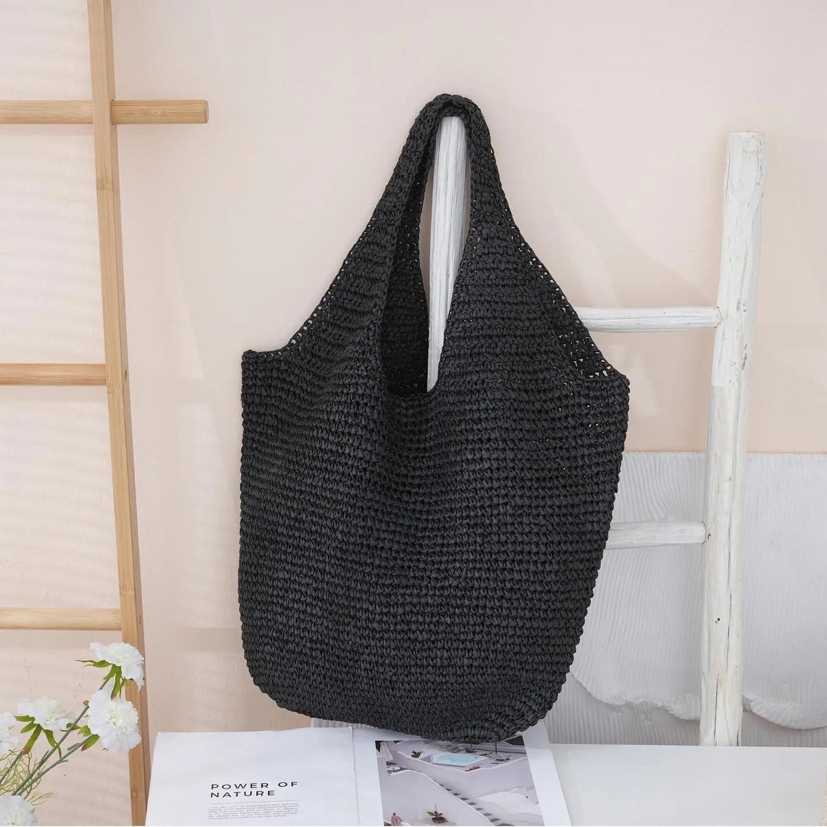 Beatrice Woven Rattan Tote Bag