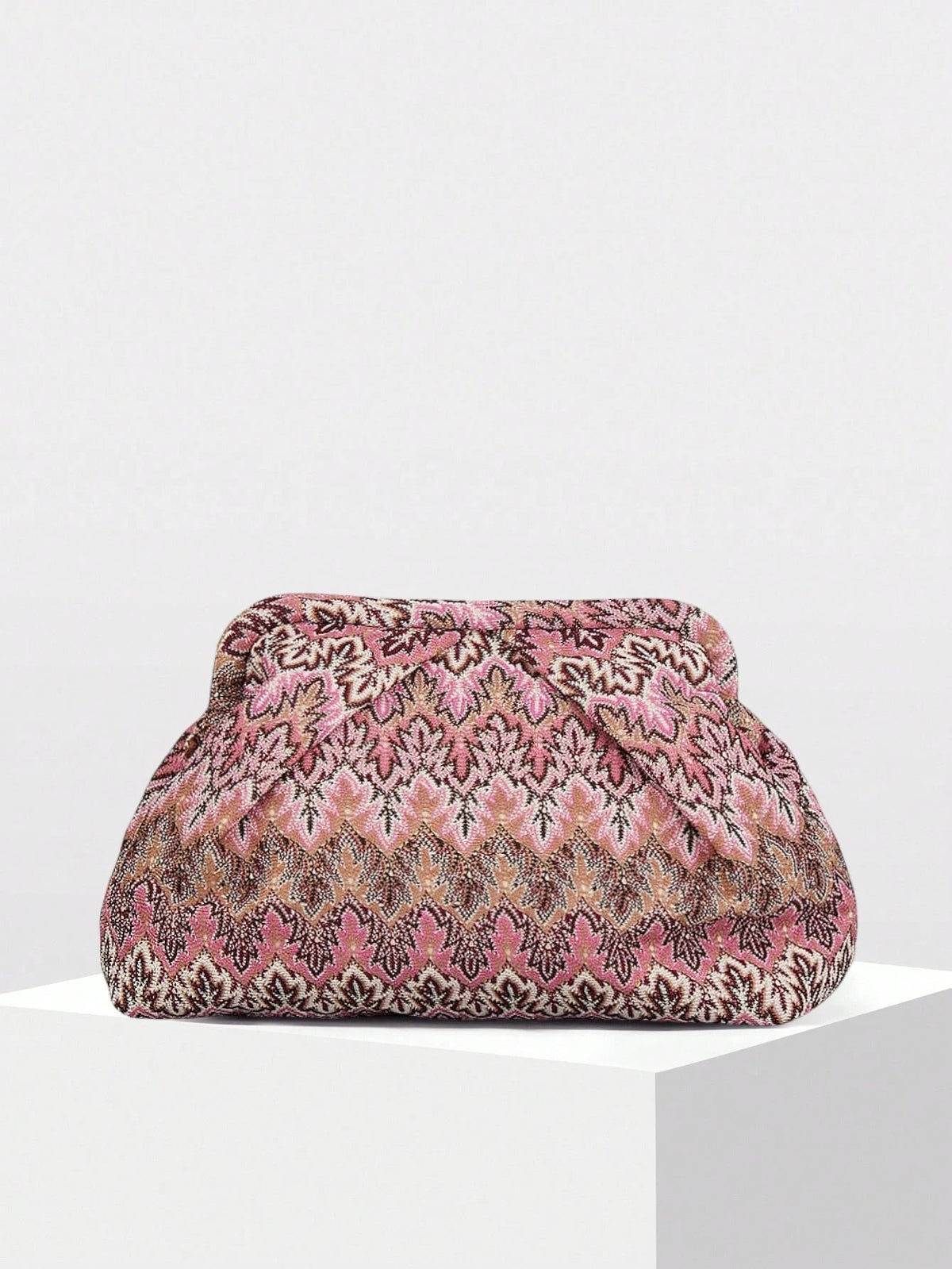Pochette plissée en jacquard Beatriz