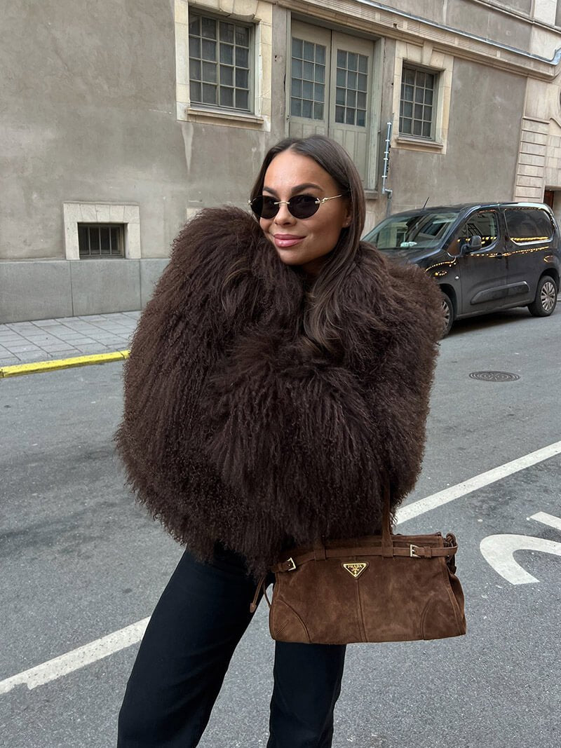 Manteau en fausse fourrure Bella