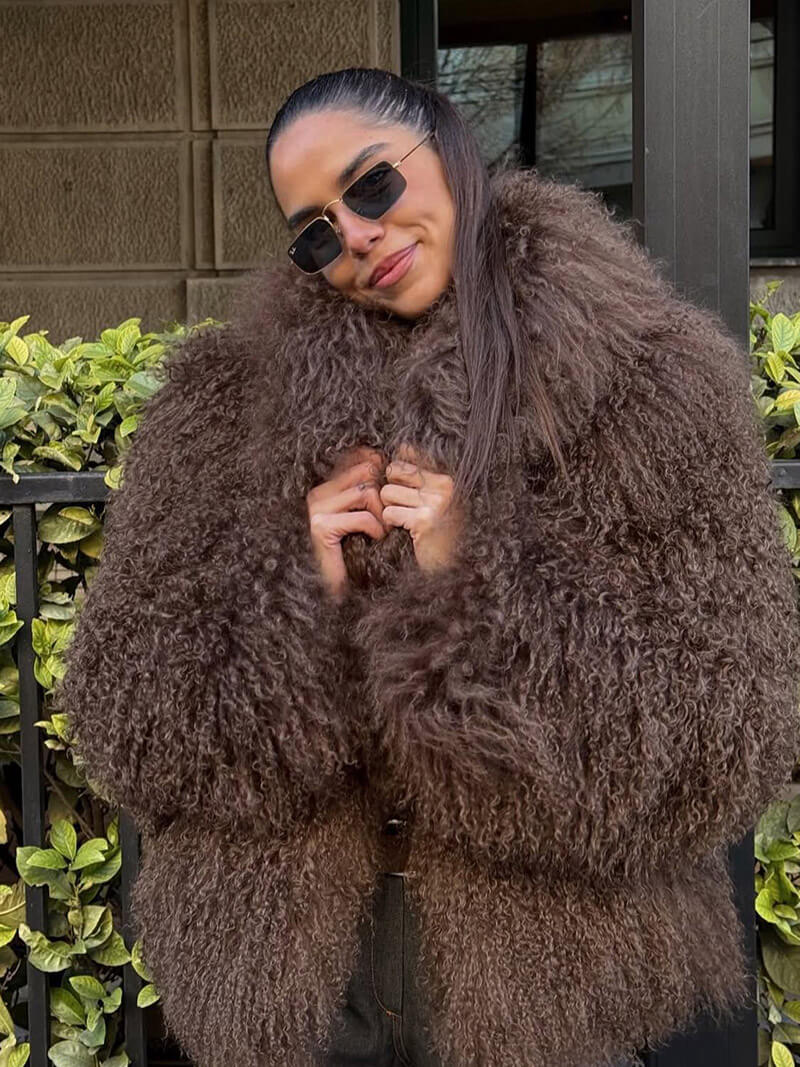 Manteau en fausse fourrure Bella