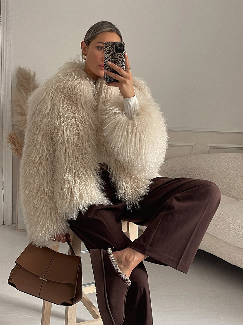 Manteau en fausse fourrure Bella