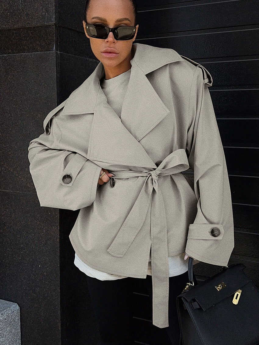 Trench court ceinturé Hollis
