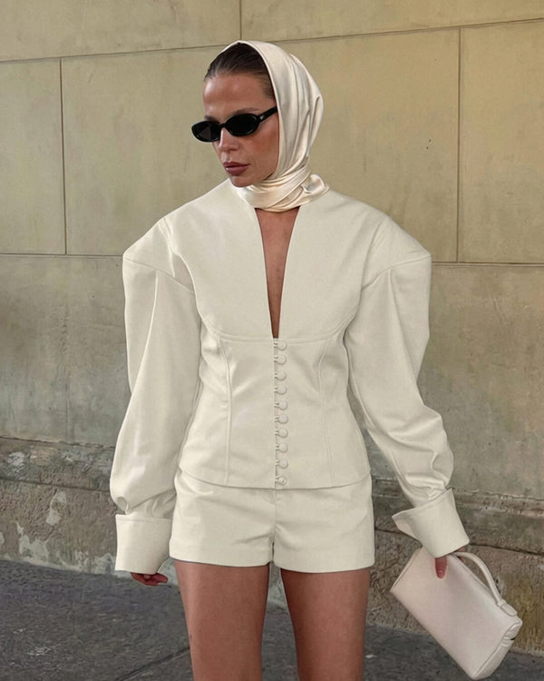 Ensemble blazer Bethany à taille ajustée