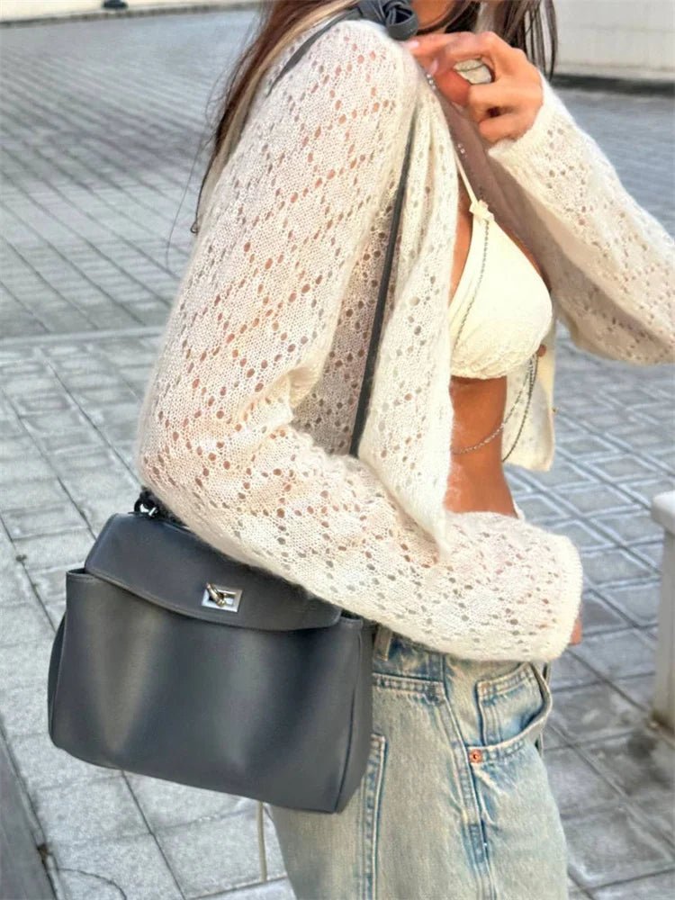 Gilet court ajouré Beverly