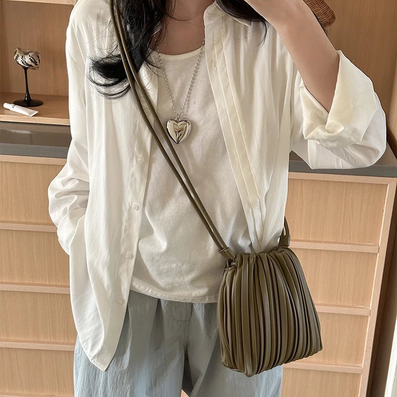 Mini-sac bandoulière plissé Bianca
