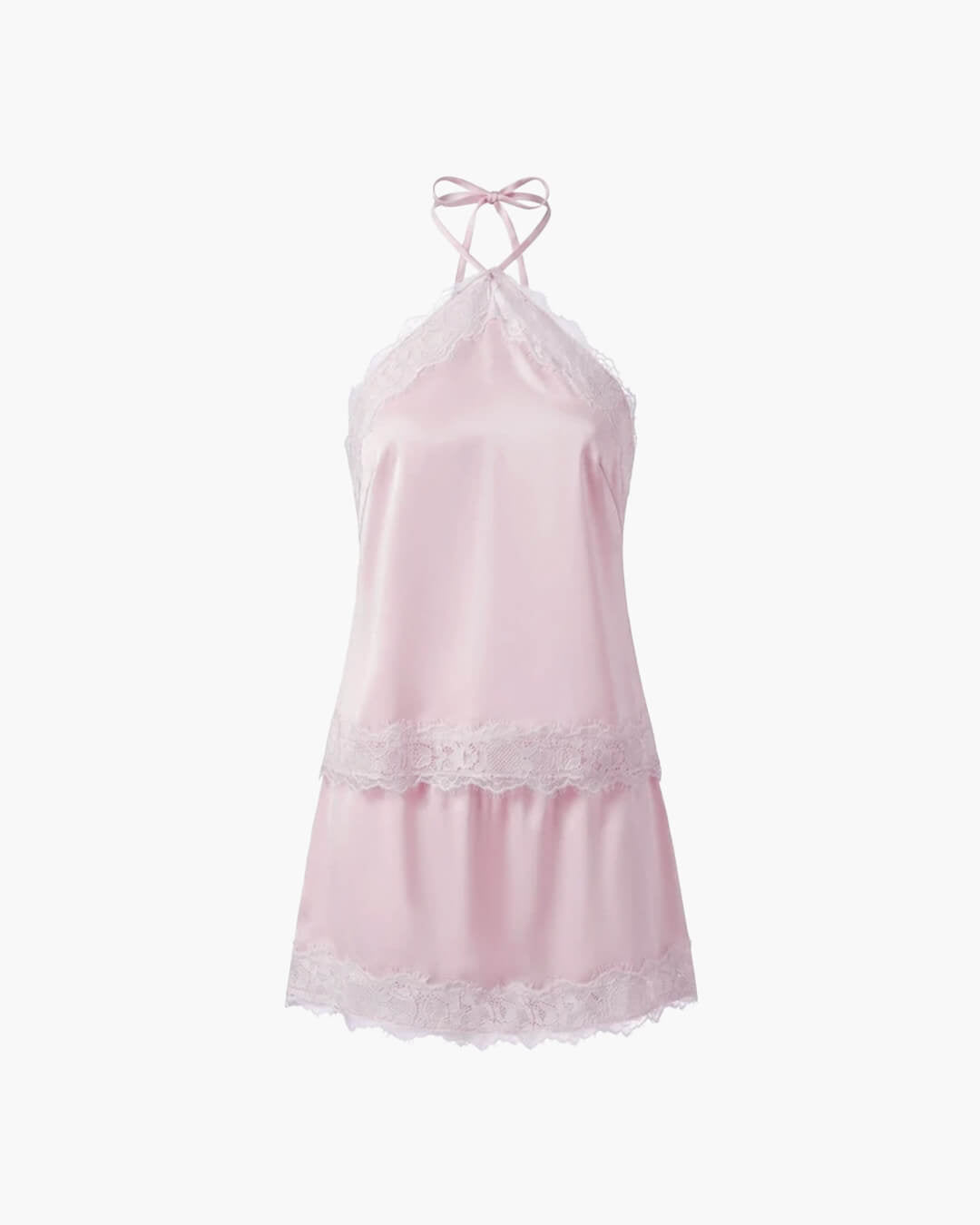Ensemble Bianca deux pièces en satin à encolure dos nu