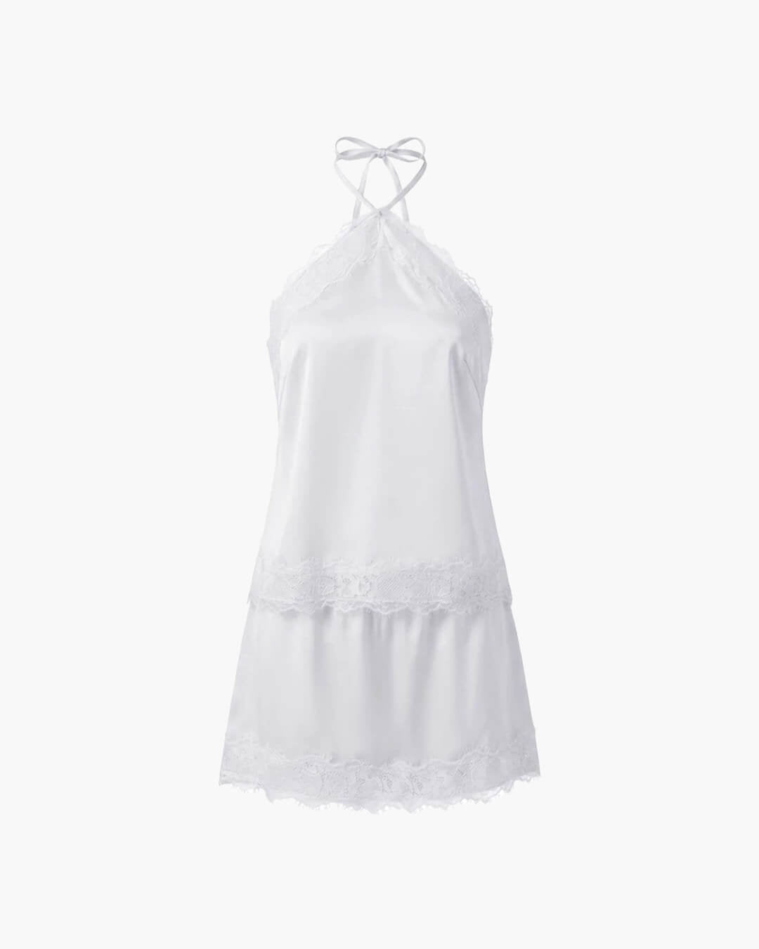 Ensemble Bianca deux pièces en satin à encolure dos nu