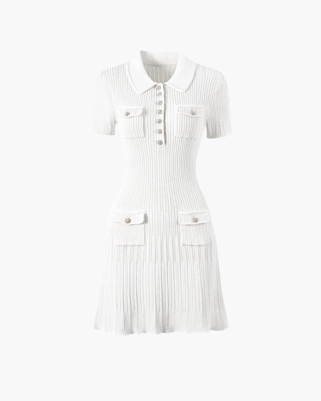 Mini-robe Bianca en maille à sequins