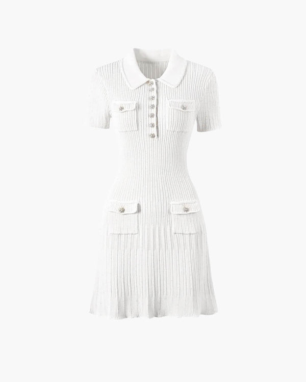 Bianca Sequined Knit Mini Dress