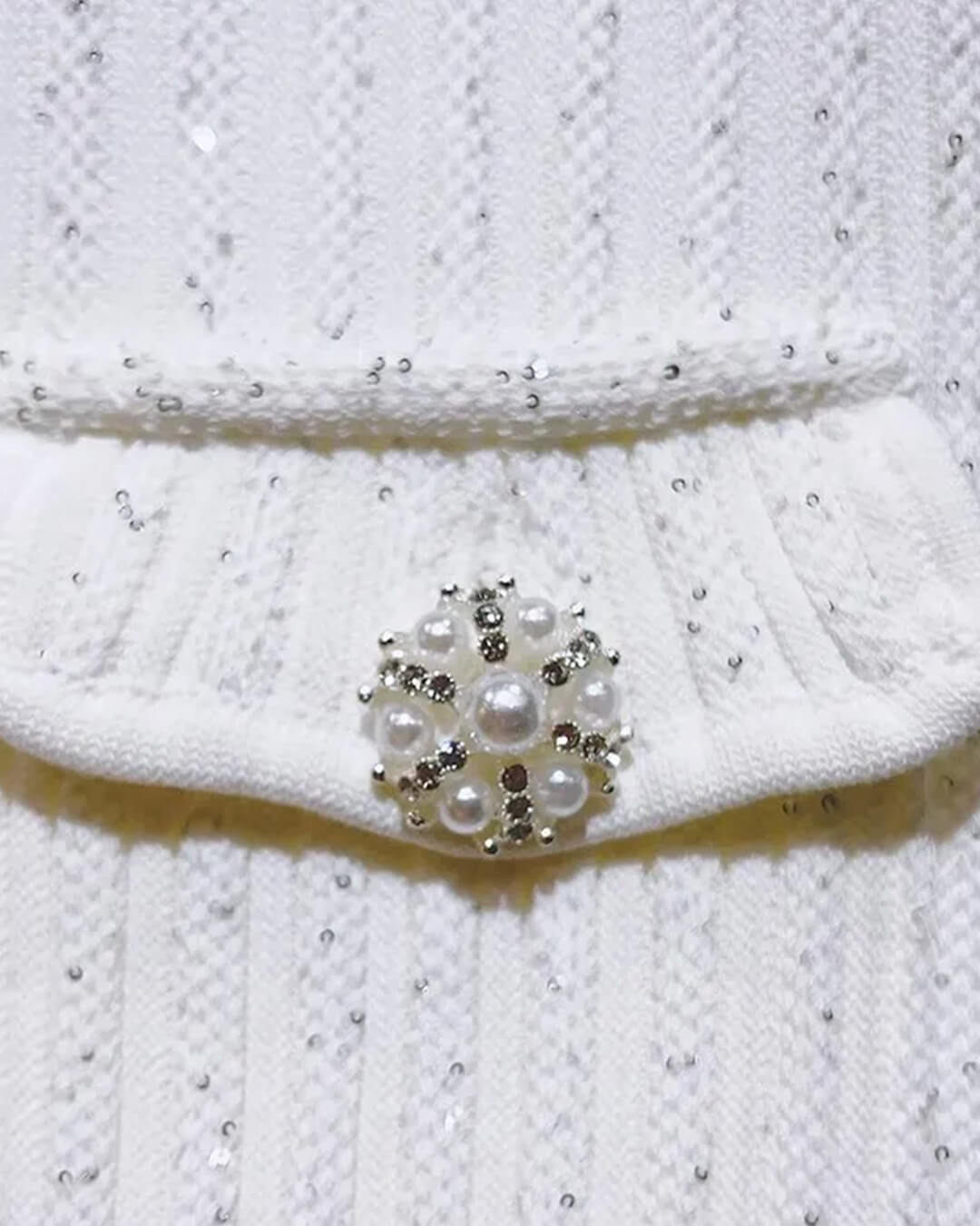 Mini-robe Bianca en maille à sequins