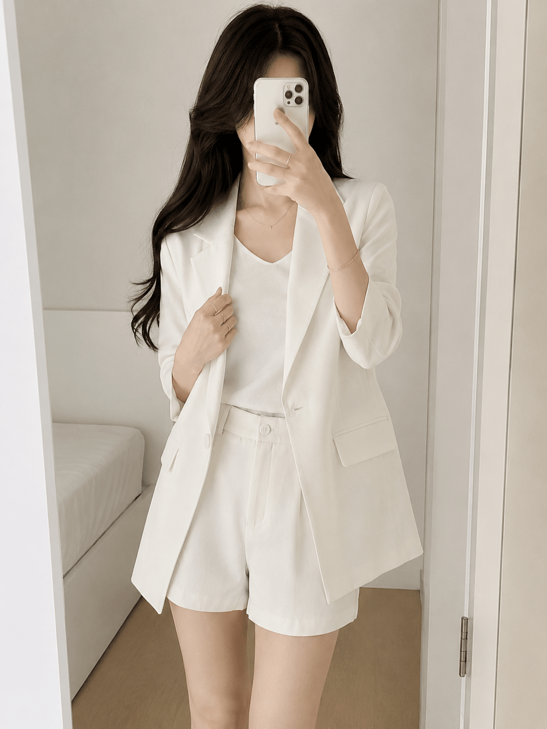 Ensemble blazer Bianca à manches courtes