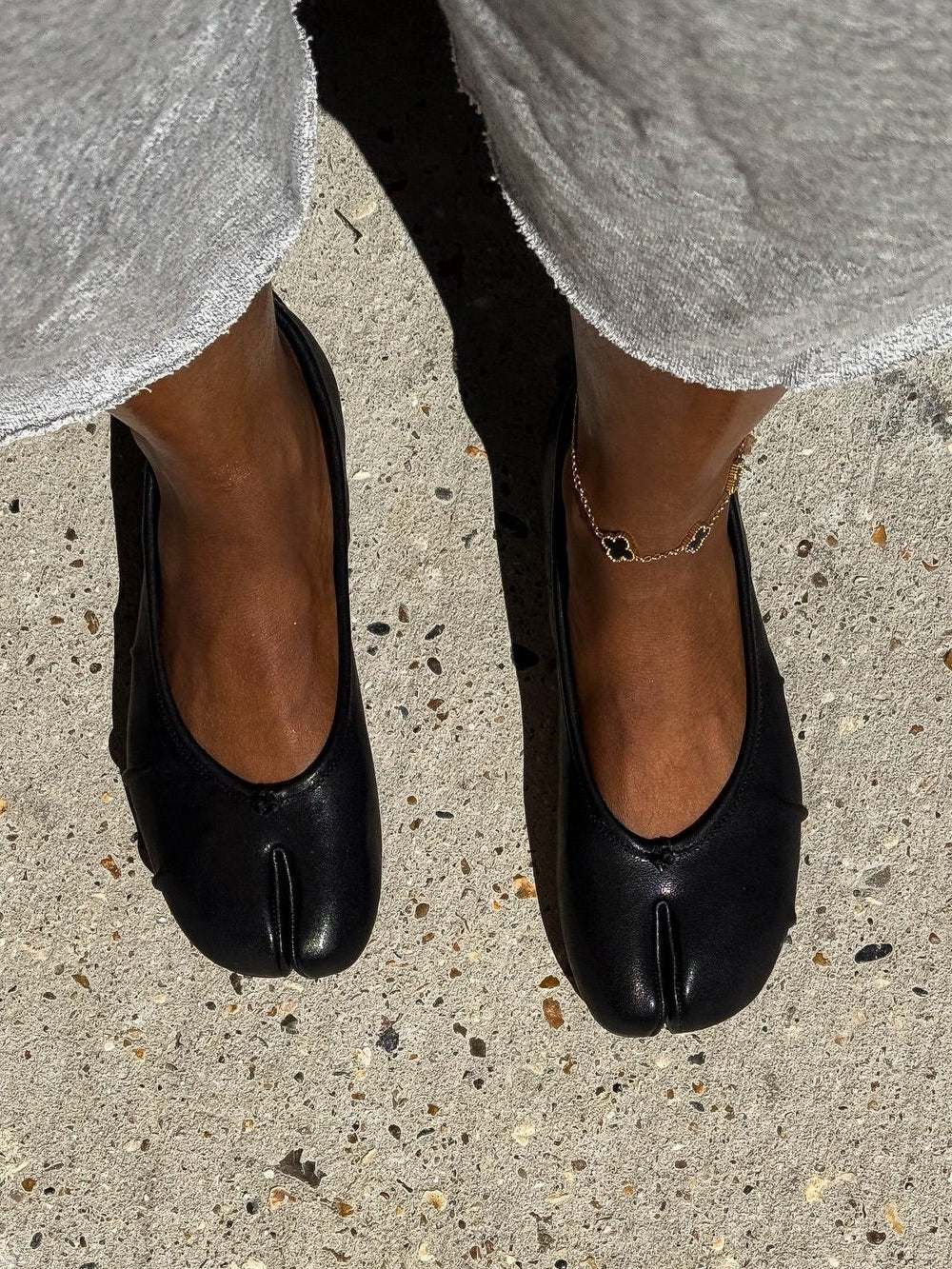 Mules Bianca en cuir à bout fendu