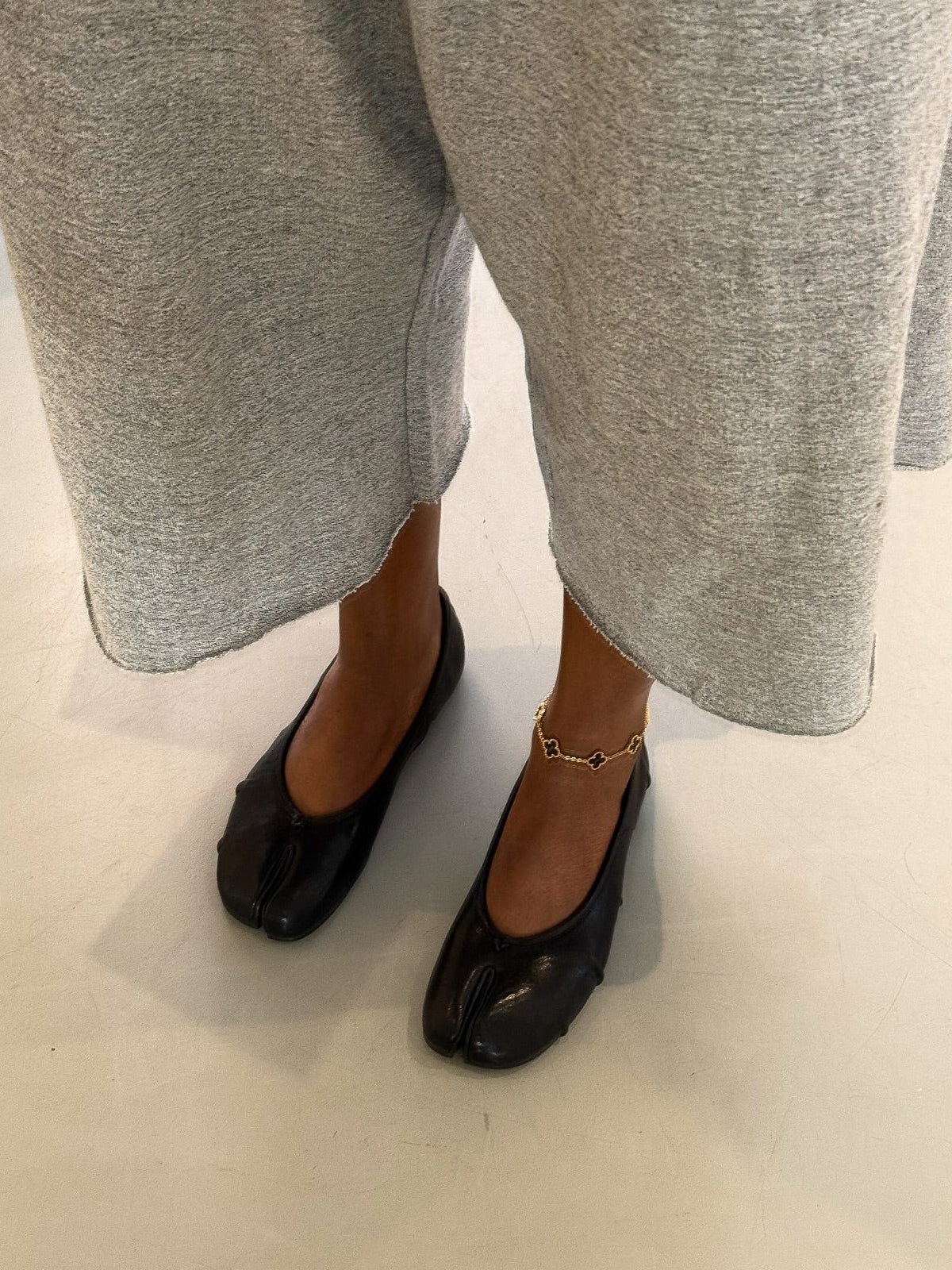 Mules Bianca en cuir à bout fendu