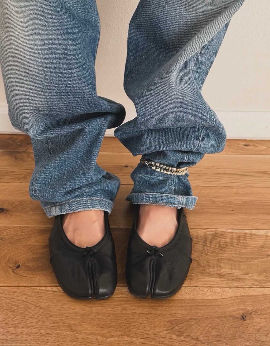 Mules Bianca en cuir à bout fendu