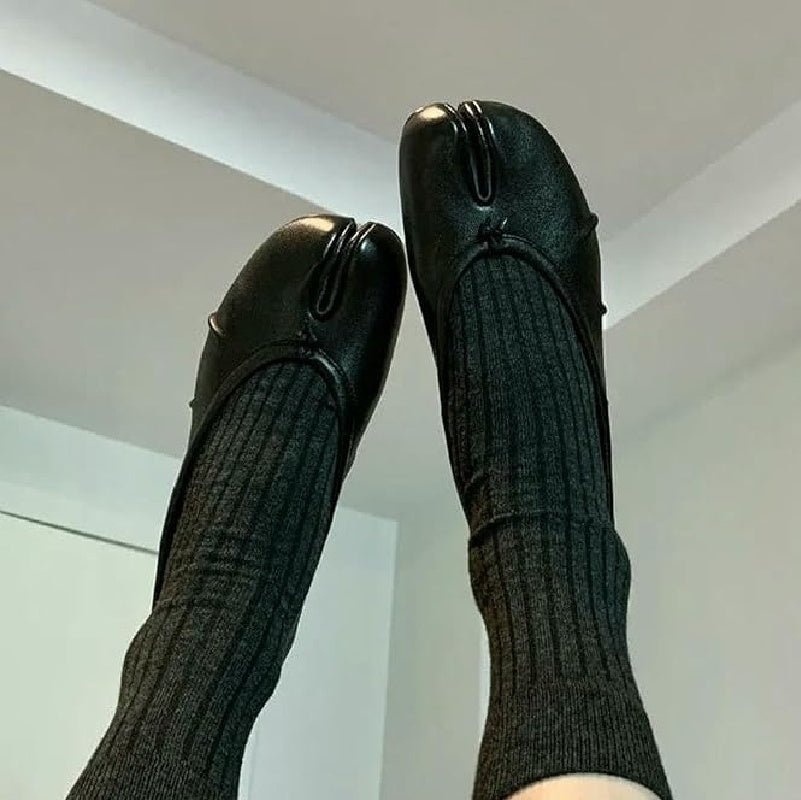 Mules Bianca en cuir à bout fendu