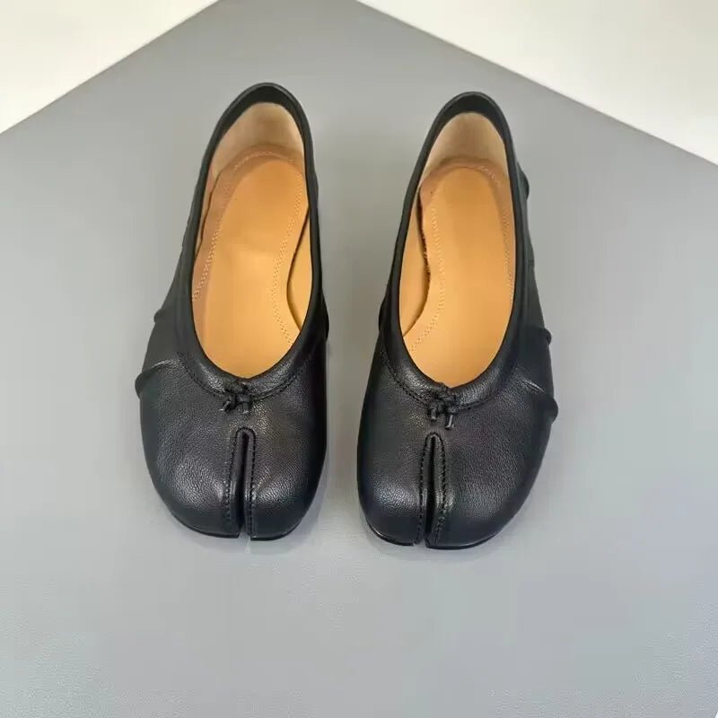 Mules Bianca en cuir à bout fendu
