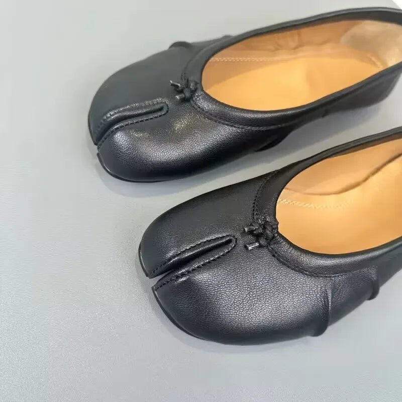 Mules Bianca en cuir à bout fendu