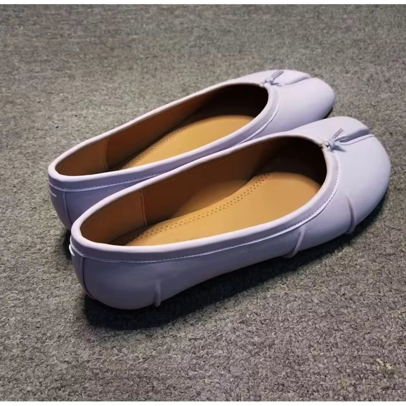 Mules Bianca en cuir à bout fendu