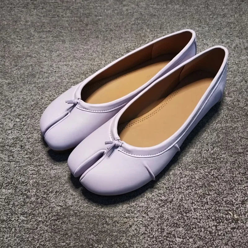 Mules Bianca en cuir à bout fendu