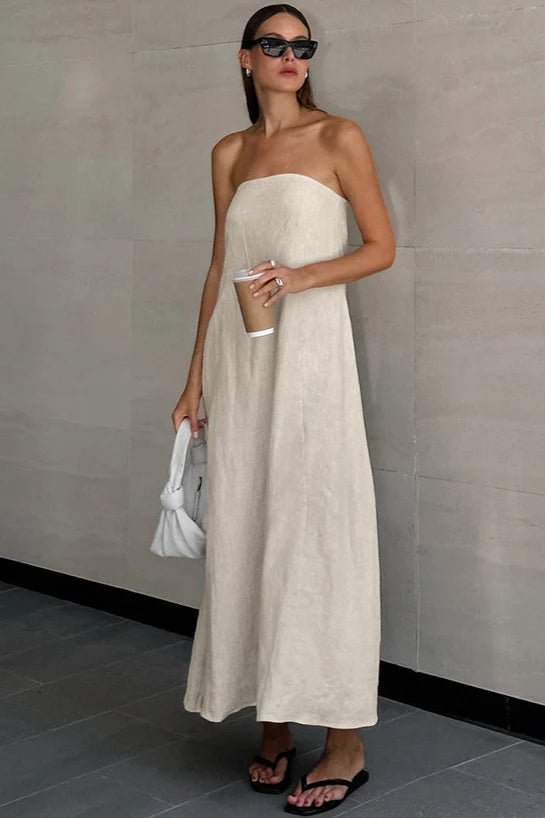 Robe longue Bianca bustier et dos nu