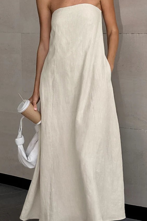 Robe longue Bianca bustier et dos nu