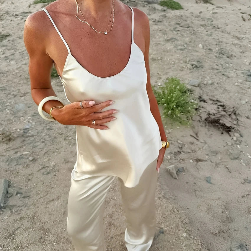 Ensemble deux pièces Bianca en satin