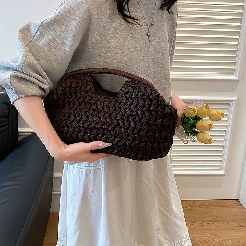 Sac cabas tressé en rotin Bianca