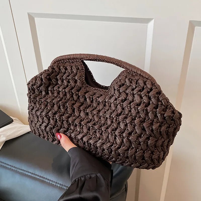 Sac cabas tressé en rotin Bianca