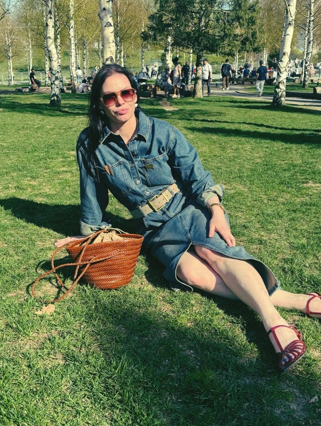Sac seau tressé à bandoulière Blair