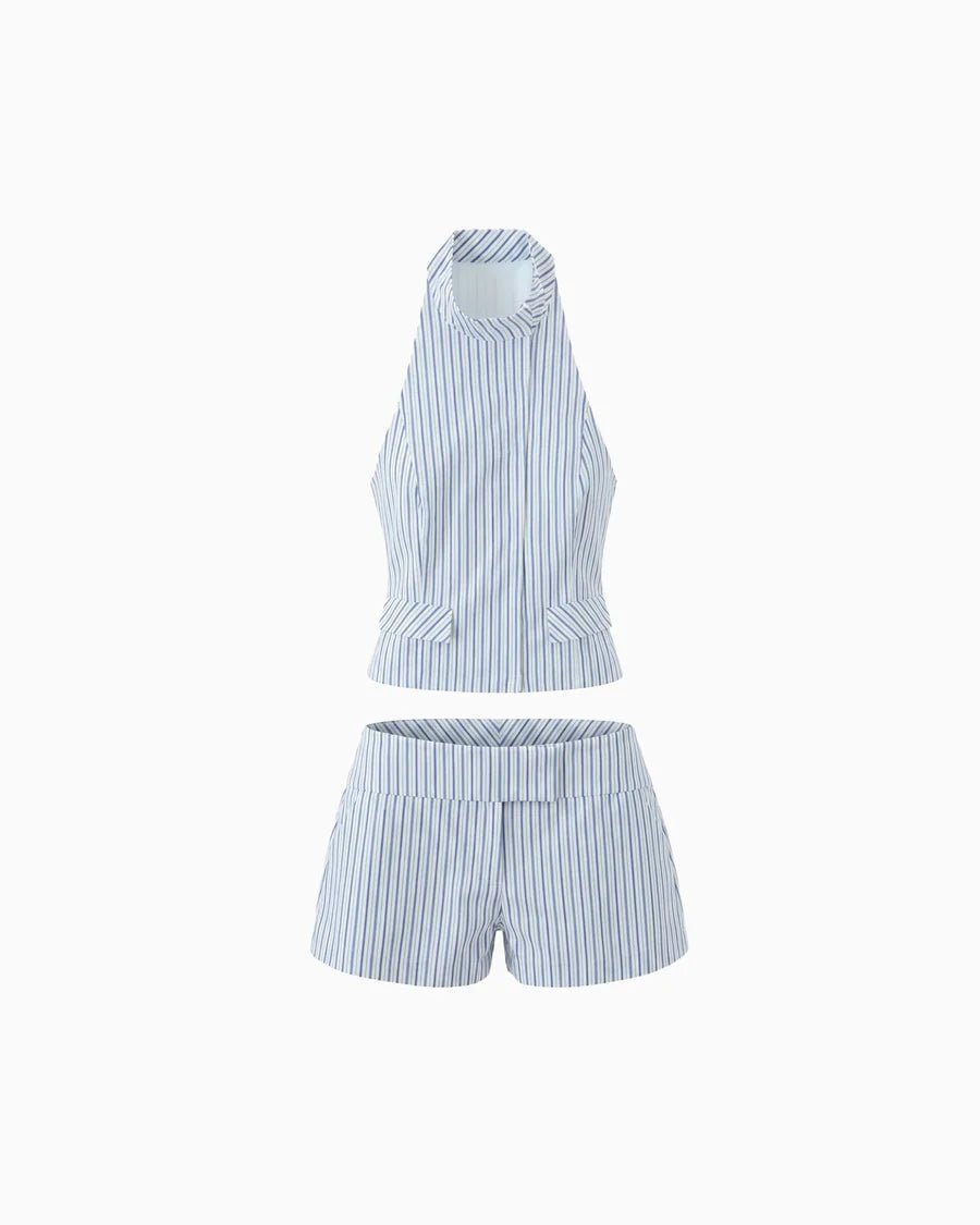 Ensemble jupe courte rayé Briana