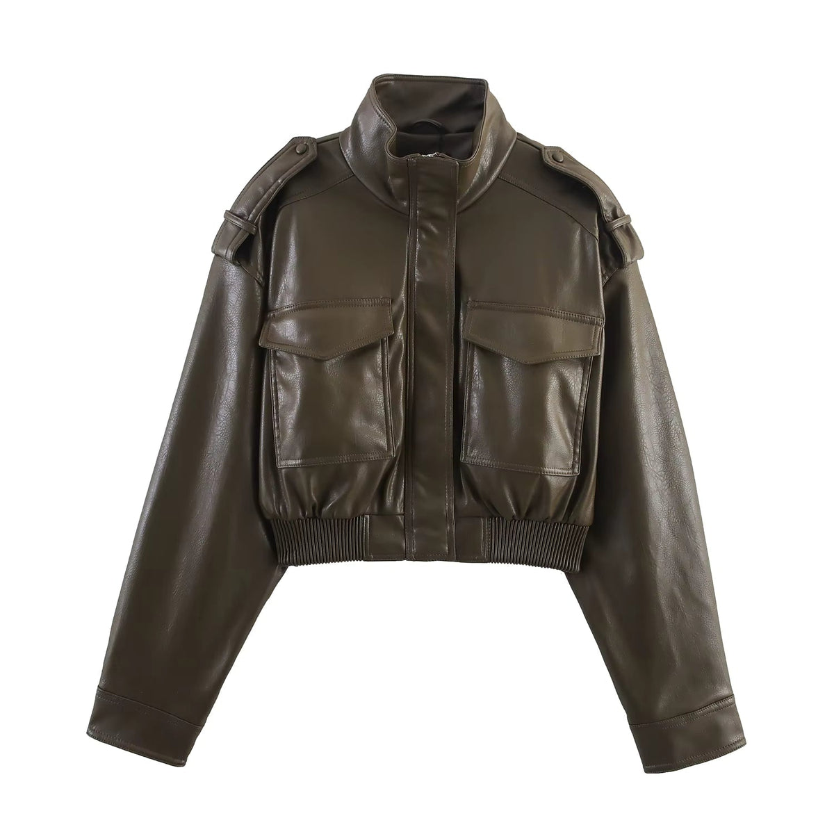 Blouson aviateur en simili cuir Brianna
