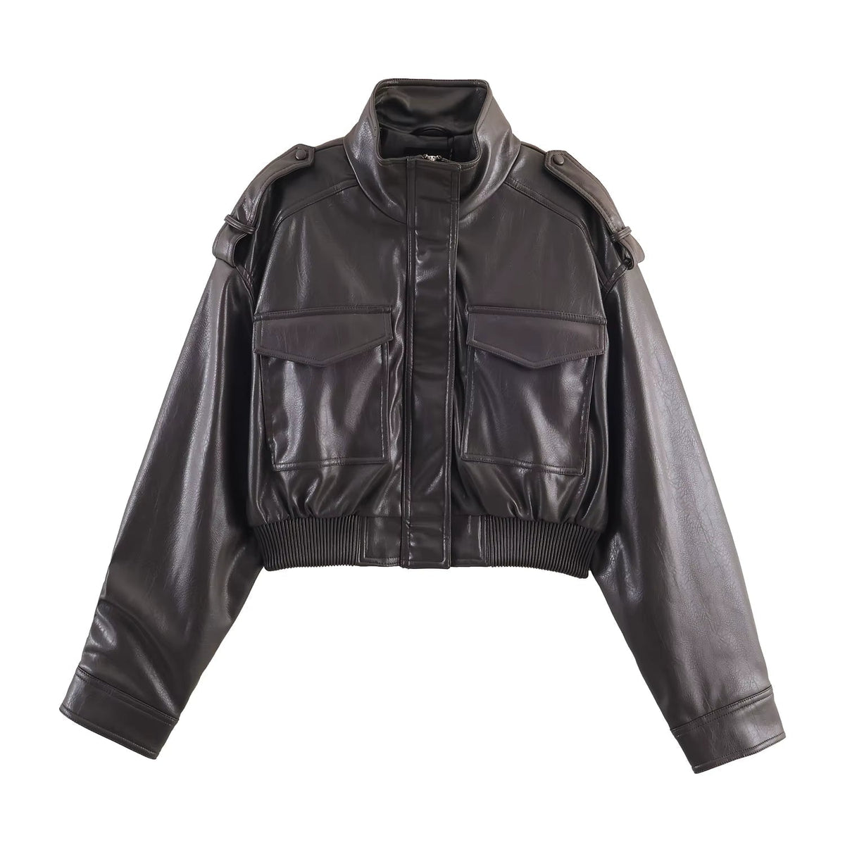 Blouson aviateur en simili cuir Brianna