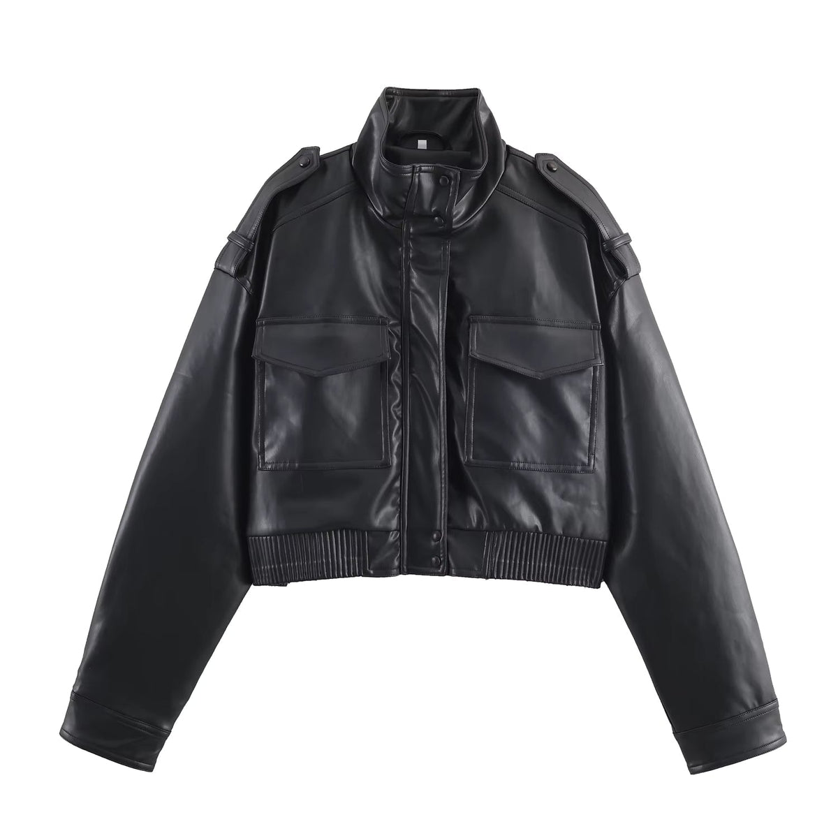 Blouson aviateur en simili cuir Brianna