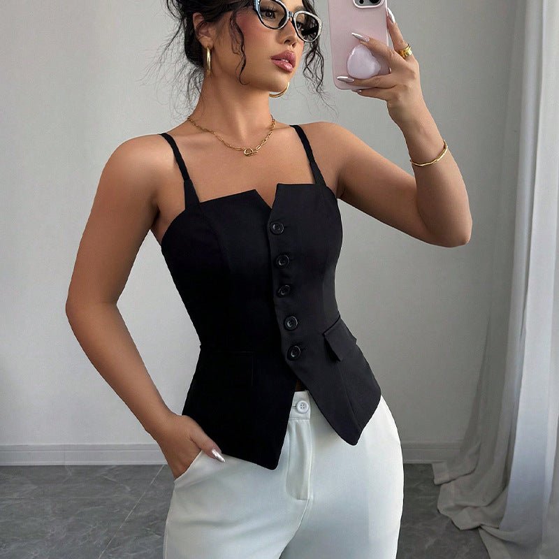 Blouse sans manches ajustée Bridget